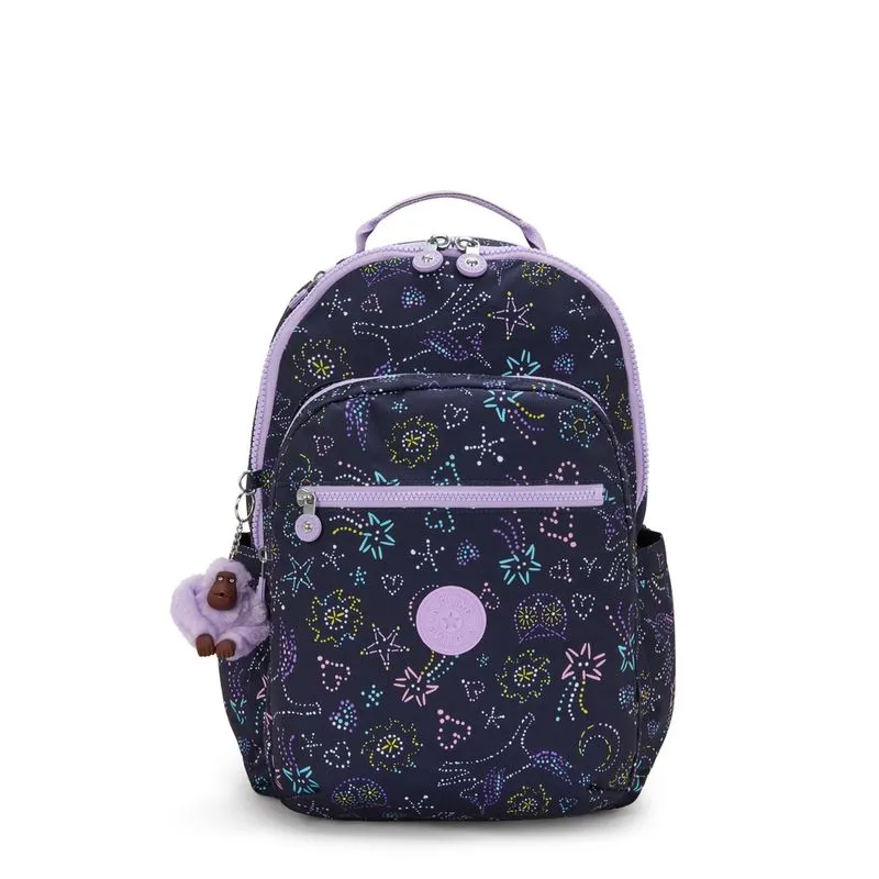 Mochila Kipling Seoul Unicorn Star ✨💜 – Espaçosa, leve e cheia de estilo!
