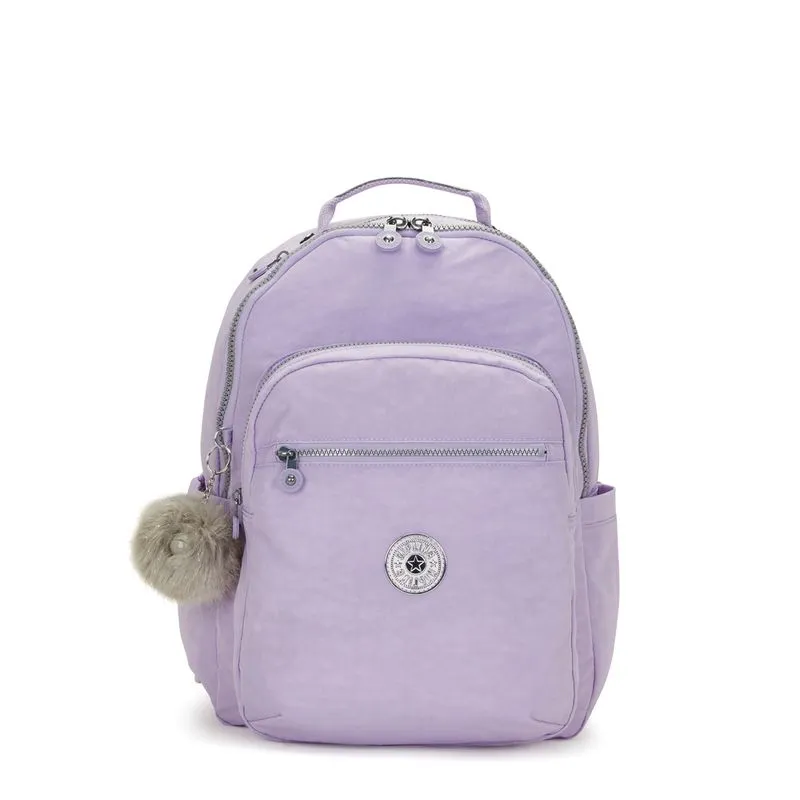 Mochila Kipling Seoul Lilac Mist – Estilo, leveza e praticidade 💜✨