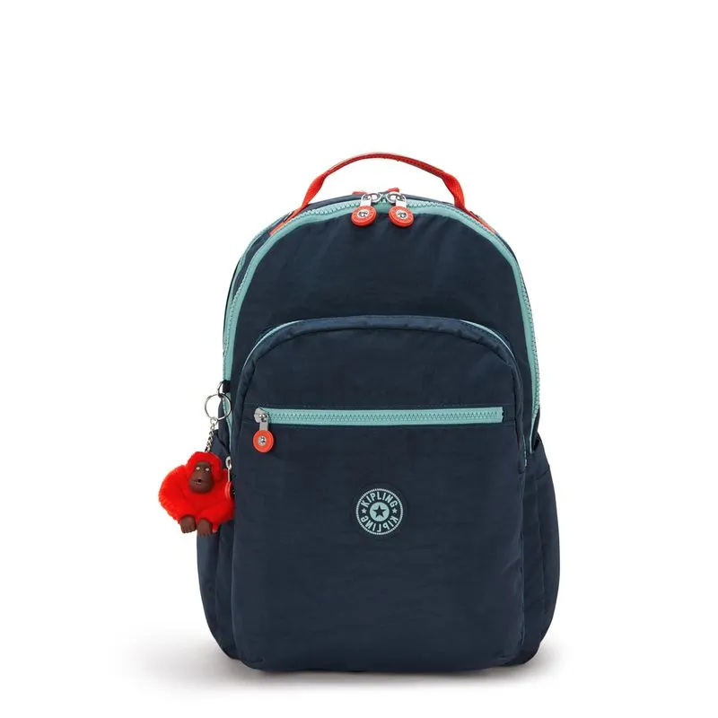 Mochila Kipling Seoul True Navy – Moderna, prática e cheia de estilo! 💙🔥