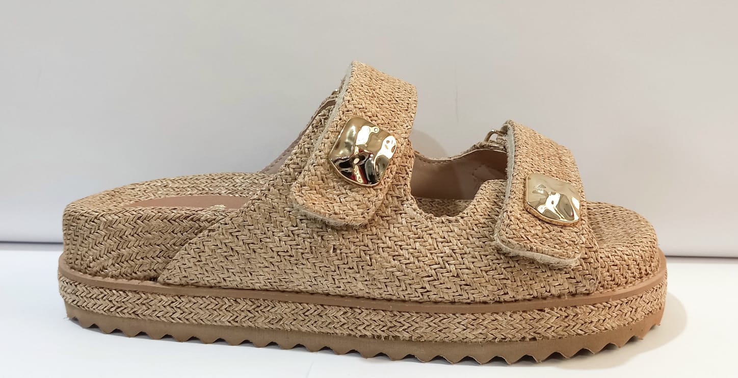 Sandália Slide Feminina Lara Fiore em Tecido Texturizado – Conforto e Estilo