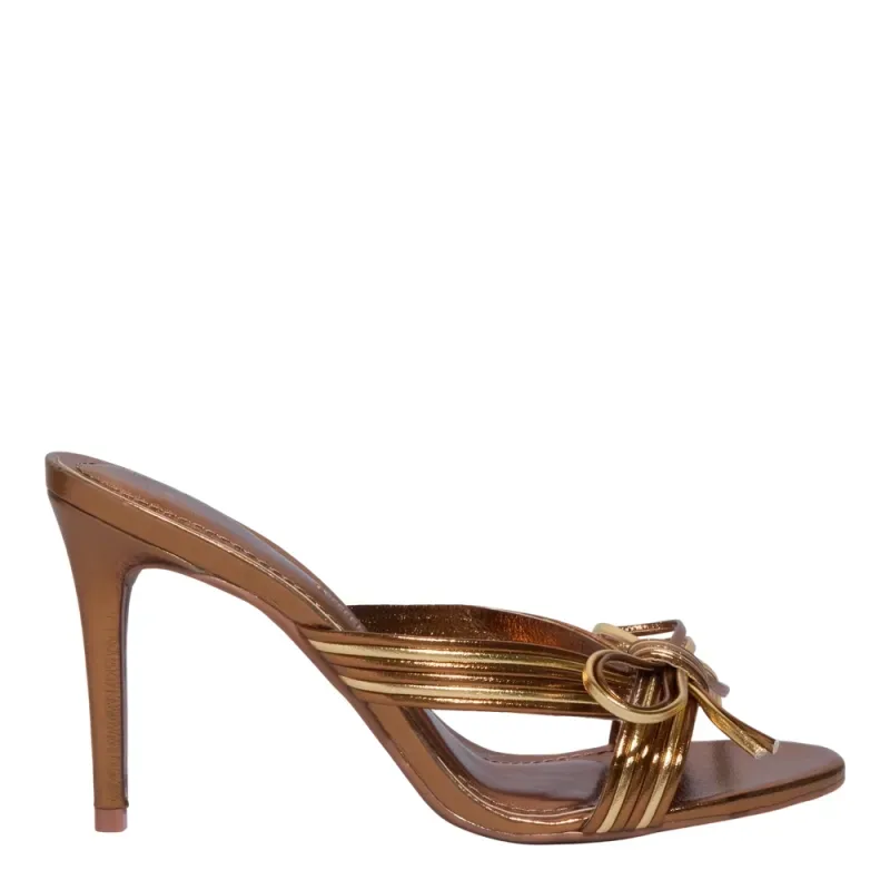  Laço Metalizado Salto Fino Bronze