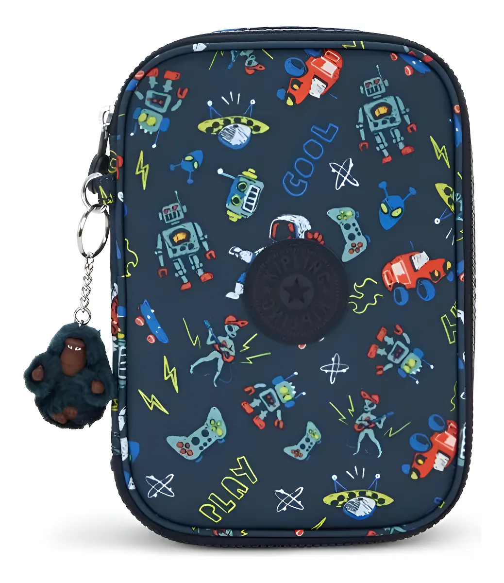 Estojo Kipling 100 Pens Robot Play – Diversão, Cor e Organização! 🤖💙