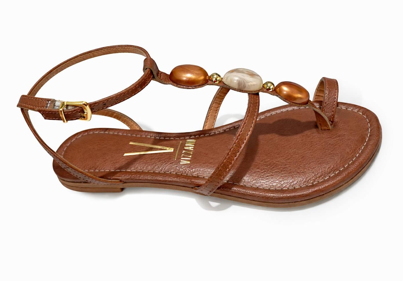 Sandalia Rasteira Vizzano com pedras