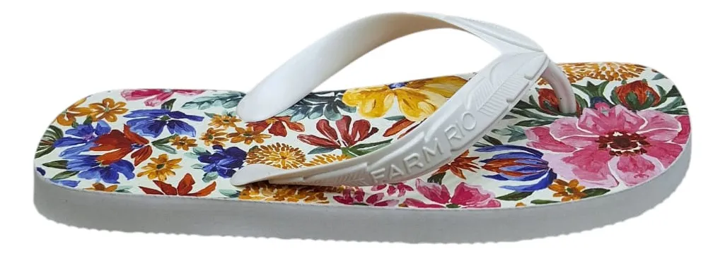 Chinelo Feminino Flores Coloridas