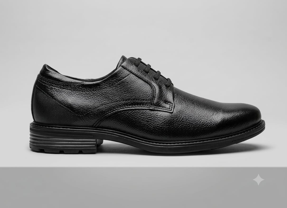 Sapato Social Masculino Ferracini em Couro Preto – Elegância e Conforto 4716-735G