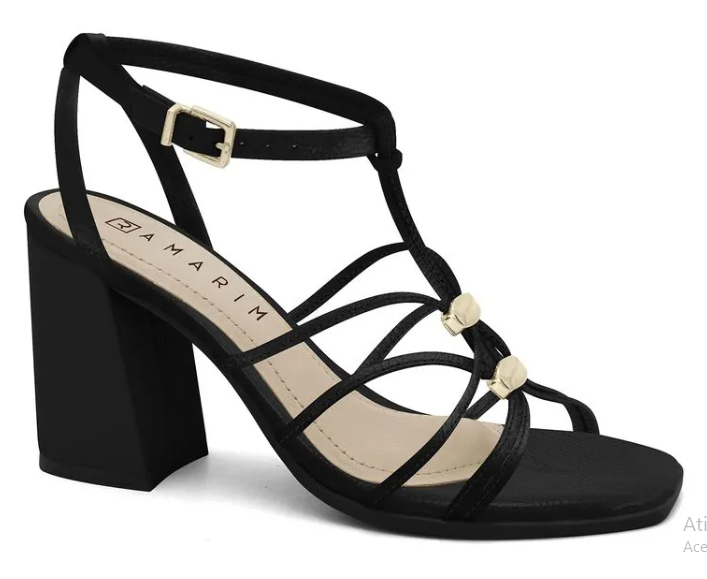 Sandália Feminina Ramarim De Salto Bloco Social 2541204