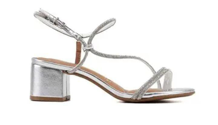Sandália Feminina Vizzano Prata Salto Bloco 6291.1175