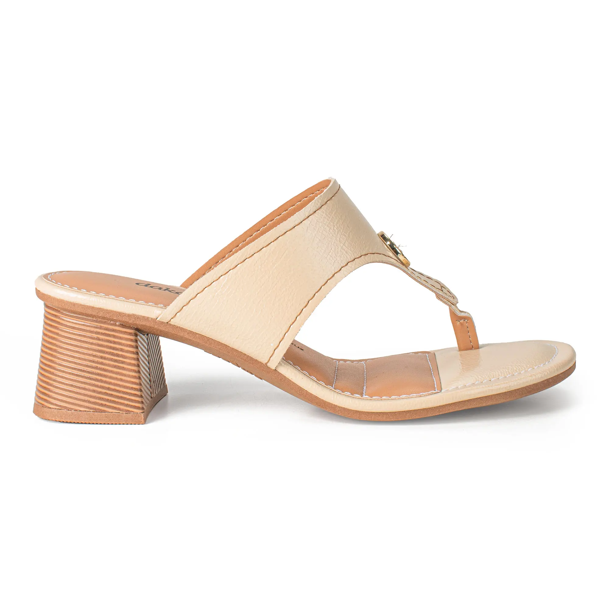 Tamanco Dakota de Salto Bloco Bege DB071